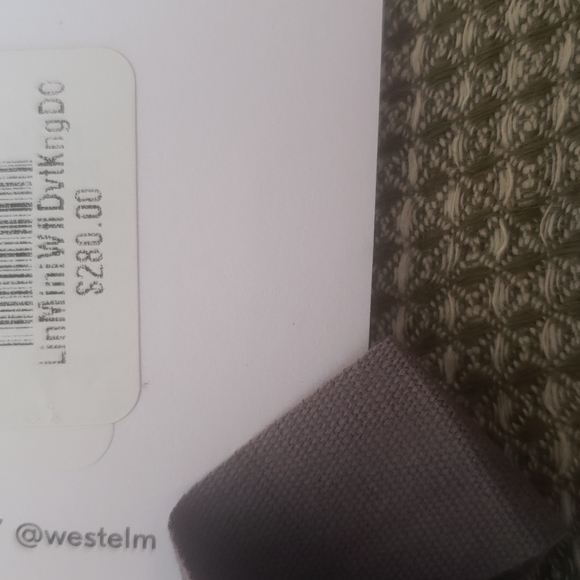 West Elm European Linen Mini Waffle Duvet Cover King Natural Flax - Picture 5 of 8